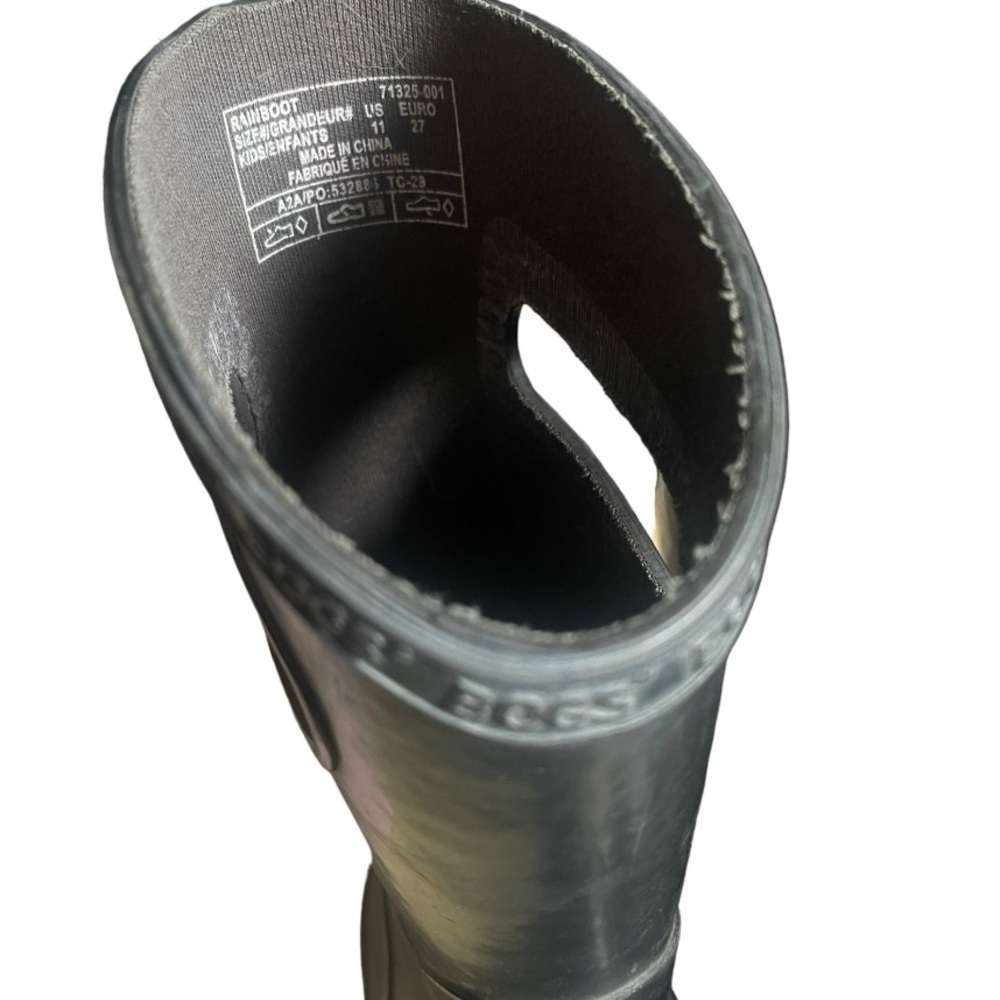 Bogs Boys Kids Girls 11 Rain Rubber Boots Black Waterproof Spring Boot Shoes 11K - Picture 11 of 11